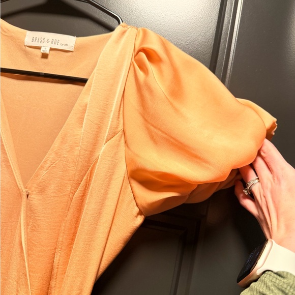 Chic Champagne Wrap Maxi Dress - Picture 6 of 6